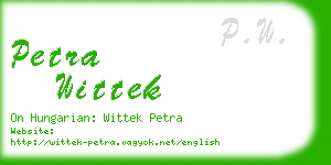 petra wittek business card